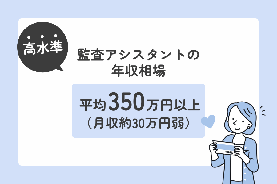 監査アシスタントの年収平均は360万円以上