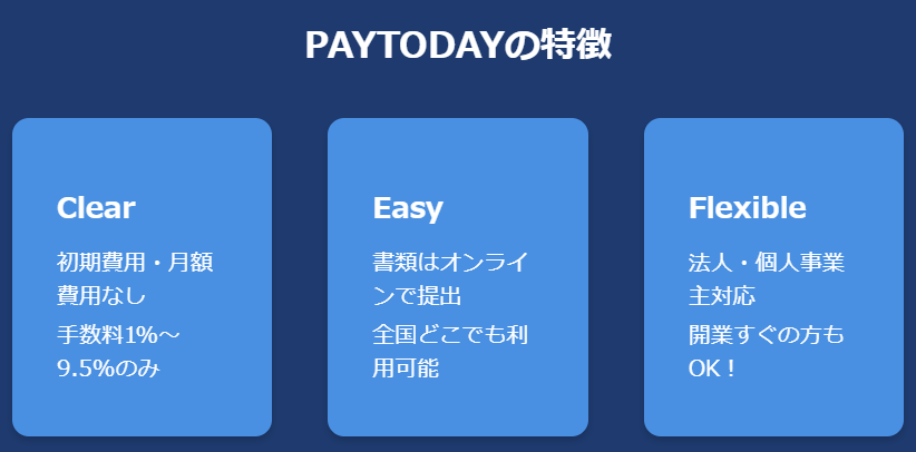 PayTodayの特徴