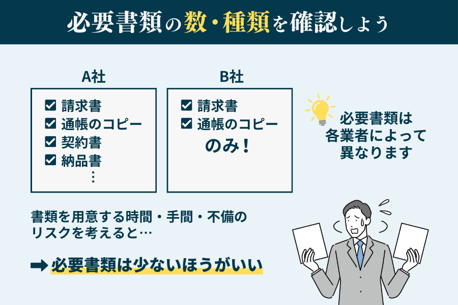 個人事業主がファクタリングを利用する際は「必要書類の数・種類」を確認しよう！