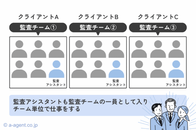 監査アシスタントの監査チームでの働き方