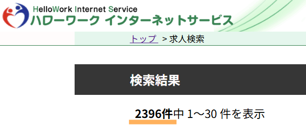 ハローワークの経理求人（未経験者向け）の数